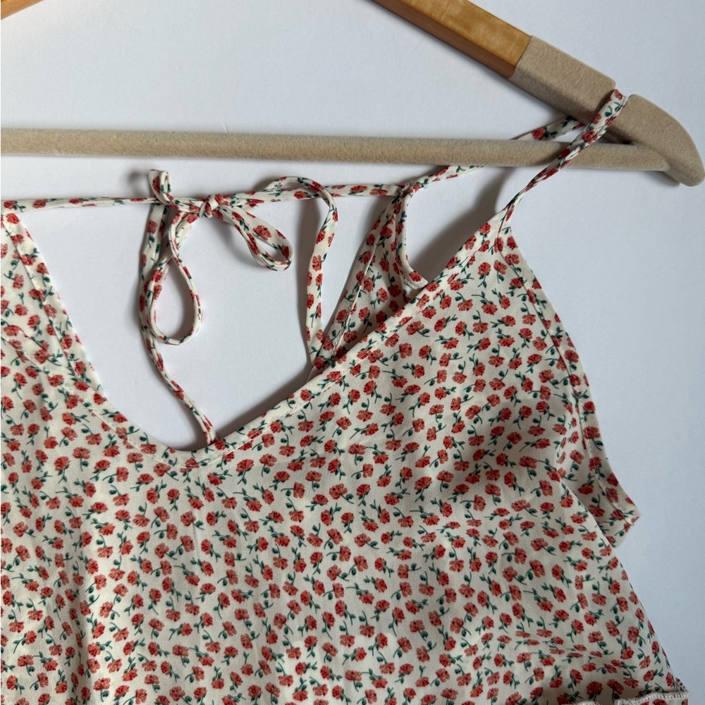 Sienna Sky Red and White Tie Back Camisole